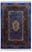 Иранский ковёр из шёлка и модала (QUM 633 /Blue/225x150) 